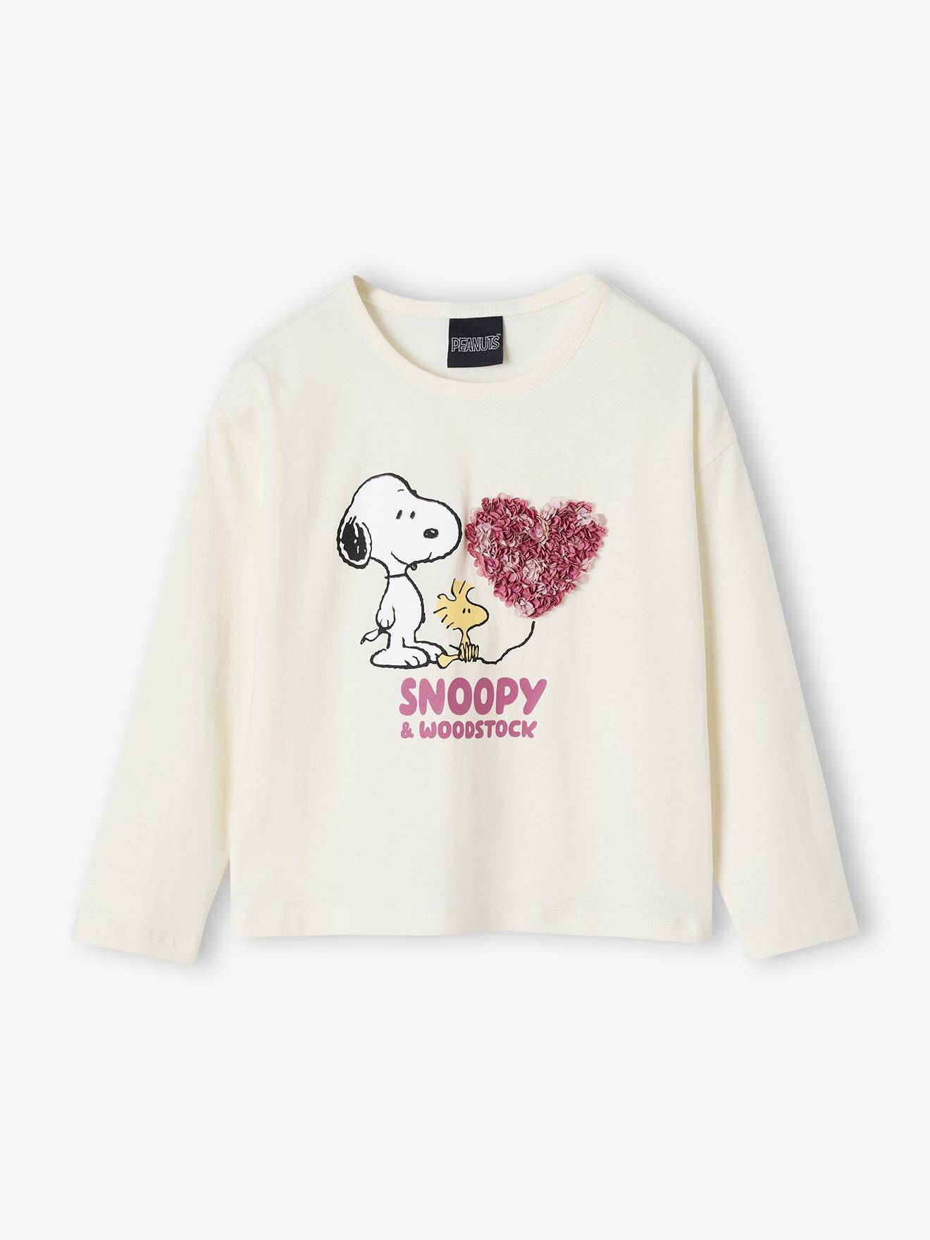 Girls' Snoopy Peanuts® long-sleeved T-shirt ecru