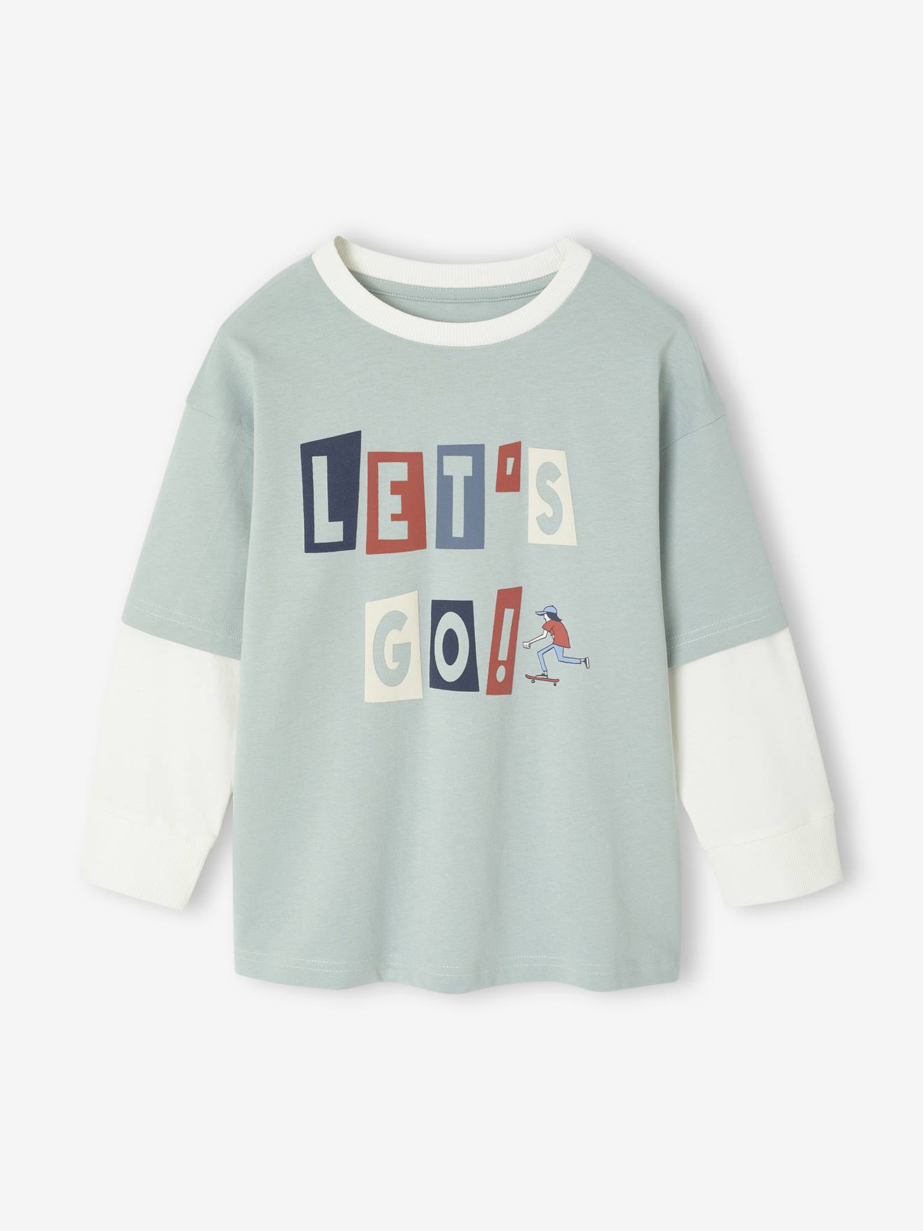 T-Shirt with Flocked Layered Effect