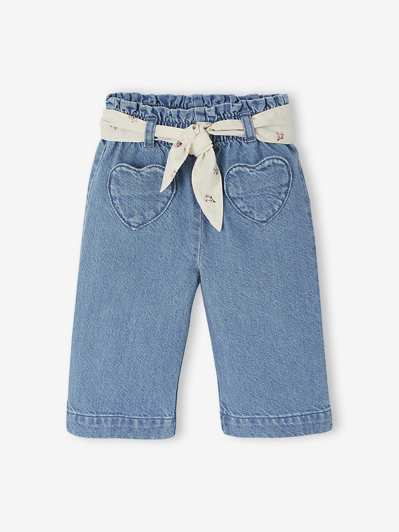 Wide Leg Jeans with Tie Belt