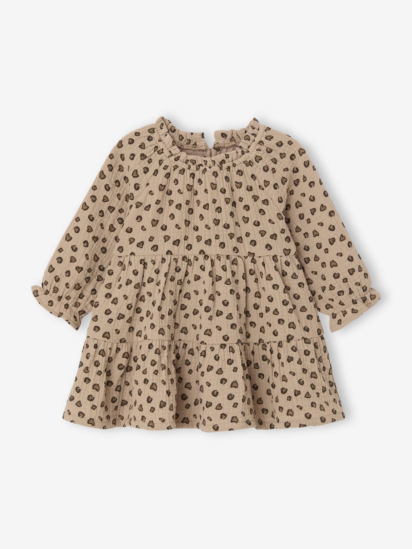 Ruffled Dress in Cotton Gauze