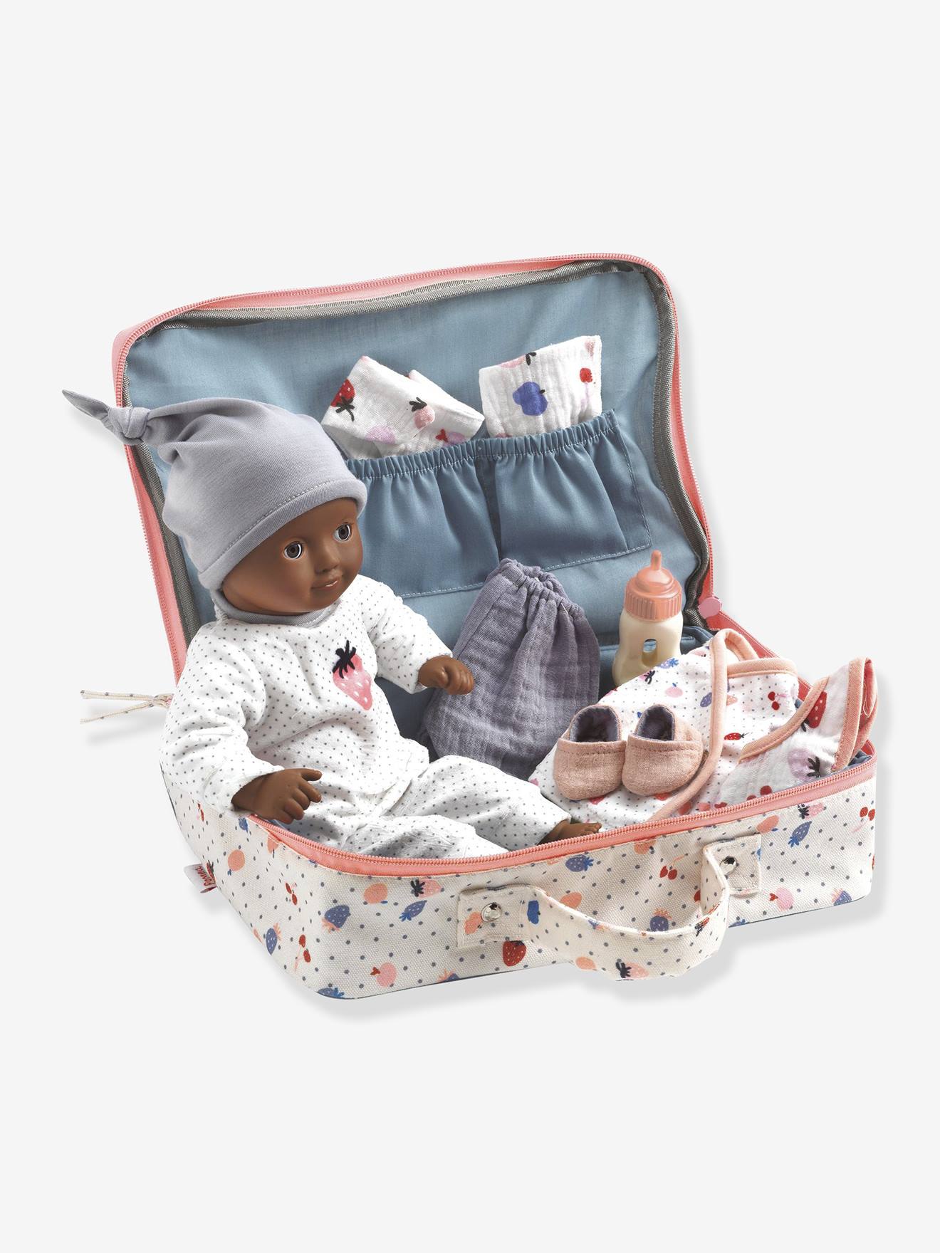 MR.CHILDREN BIRTH ALIVE ボックスセット Vanille Suitcase, Doll + Accessories, by DJECO - white, Toys