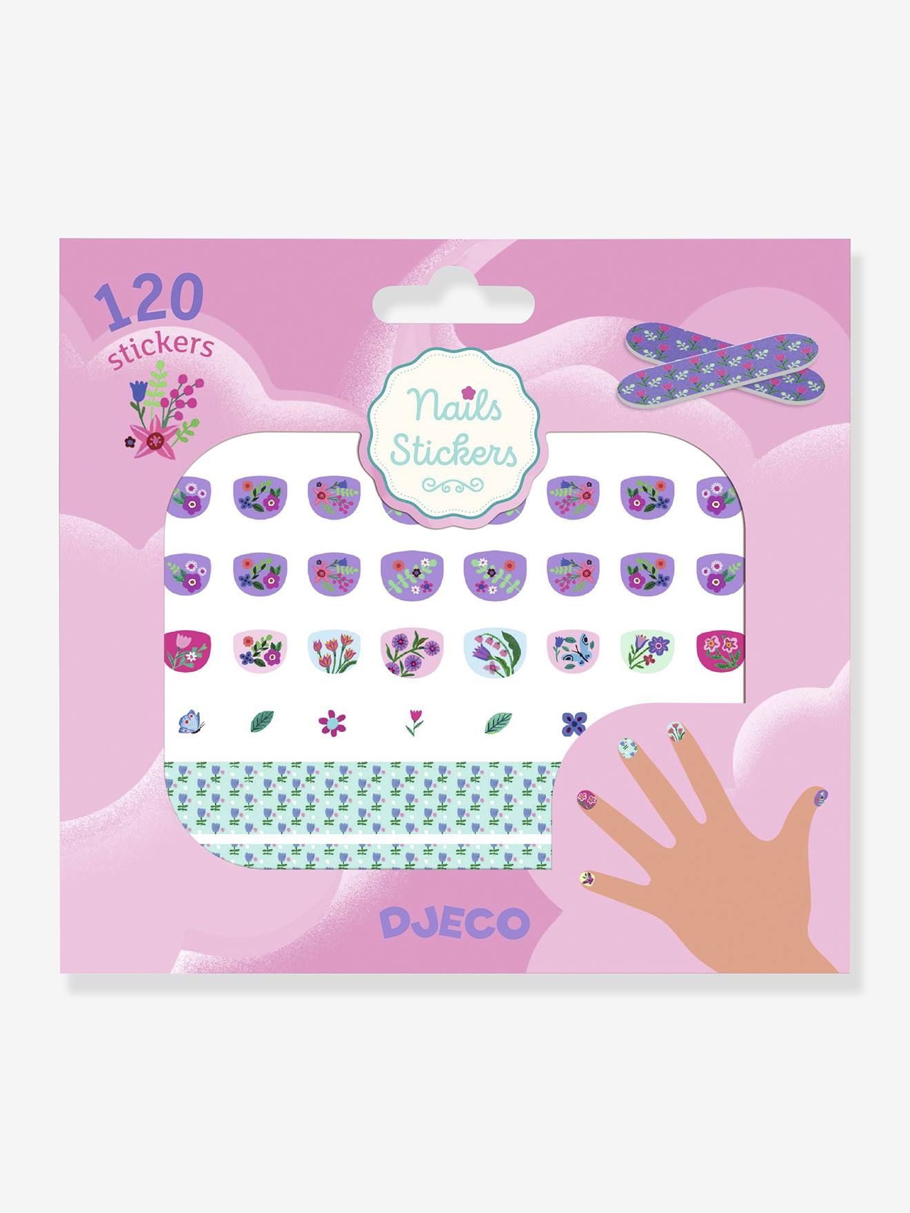 60 Nail Stickers - DJECO rose