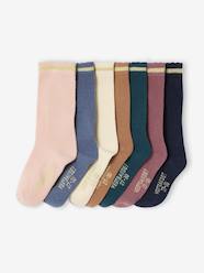 Girls-Pack of 7 Pairs of Socks in Lurex for Girls
