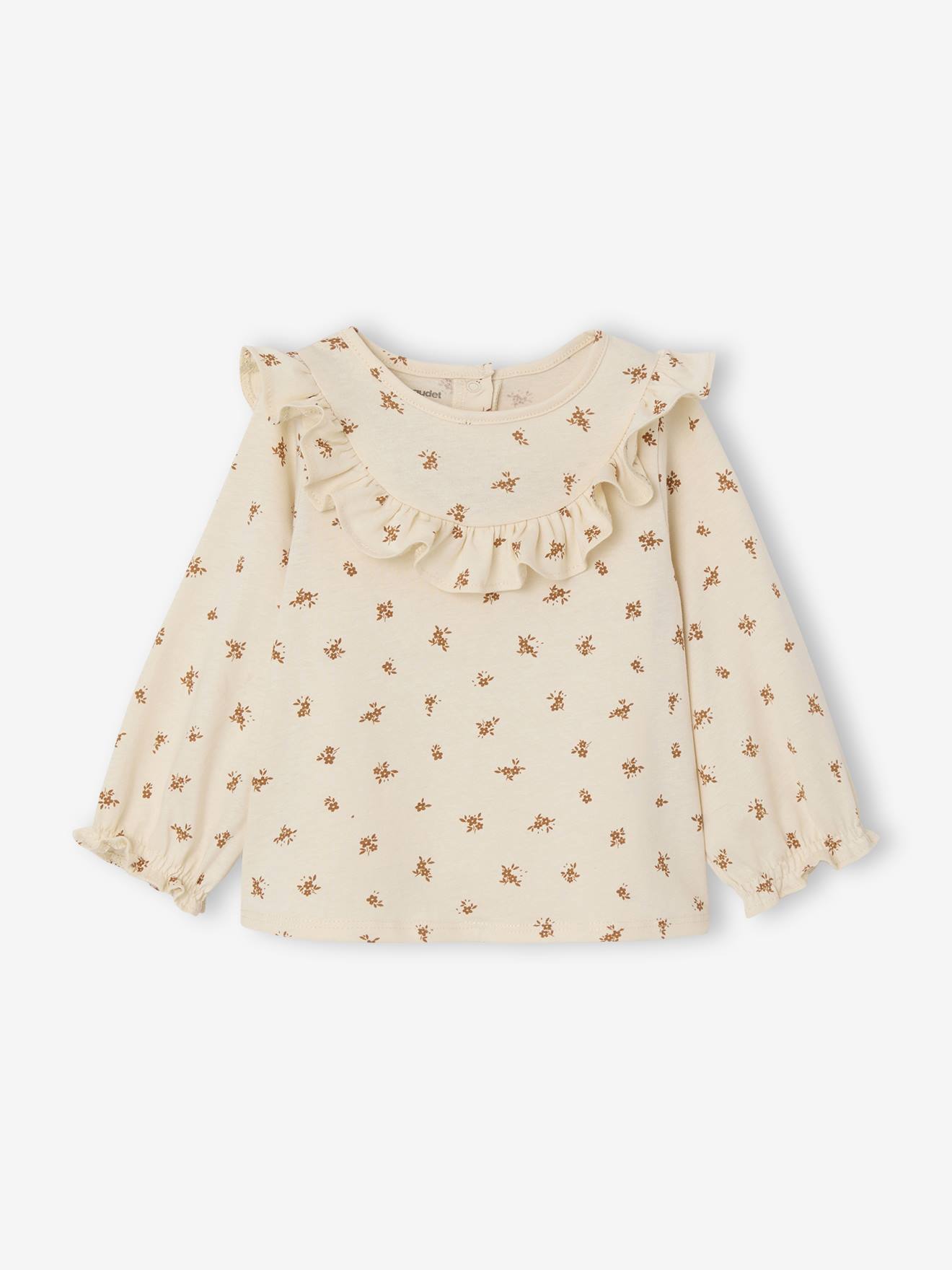T-shirt with a blouse-style print