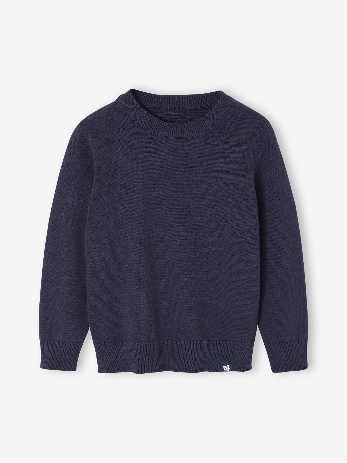 Basic Round-Neck Long-Sleeved Jumper
