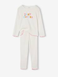 -"Best Sister" Pyjamas in Ribbed Jersey Knit, for Girls