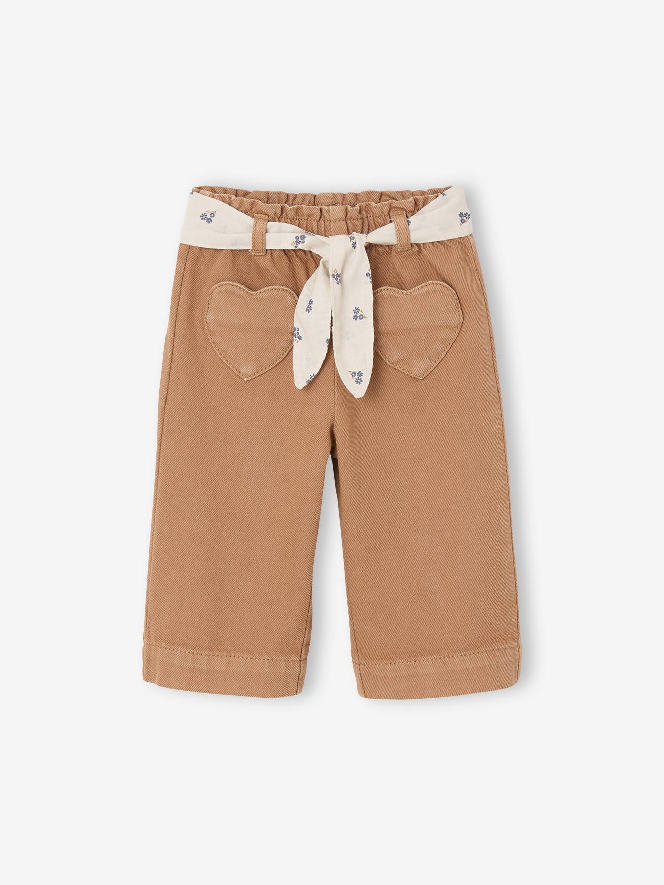 Wide-Leg Coloured Trousers with Tie Belt