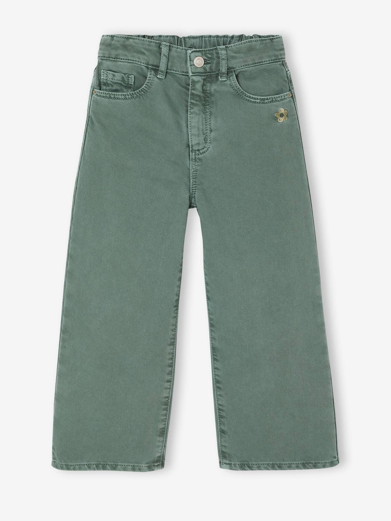 Wide-leg trousers in girls' colours