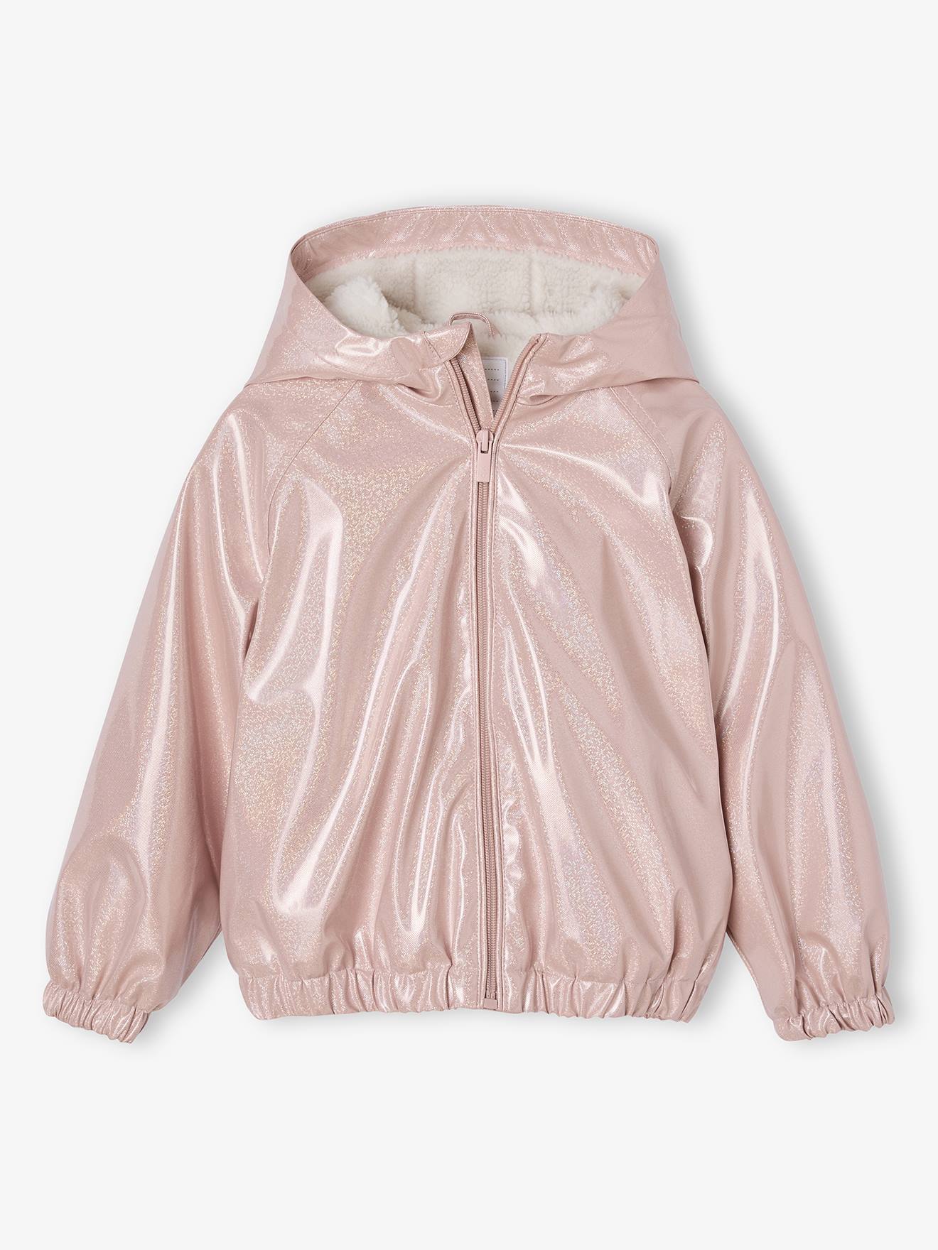 Lined Shiny-Effect Windcheater