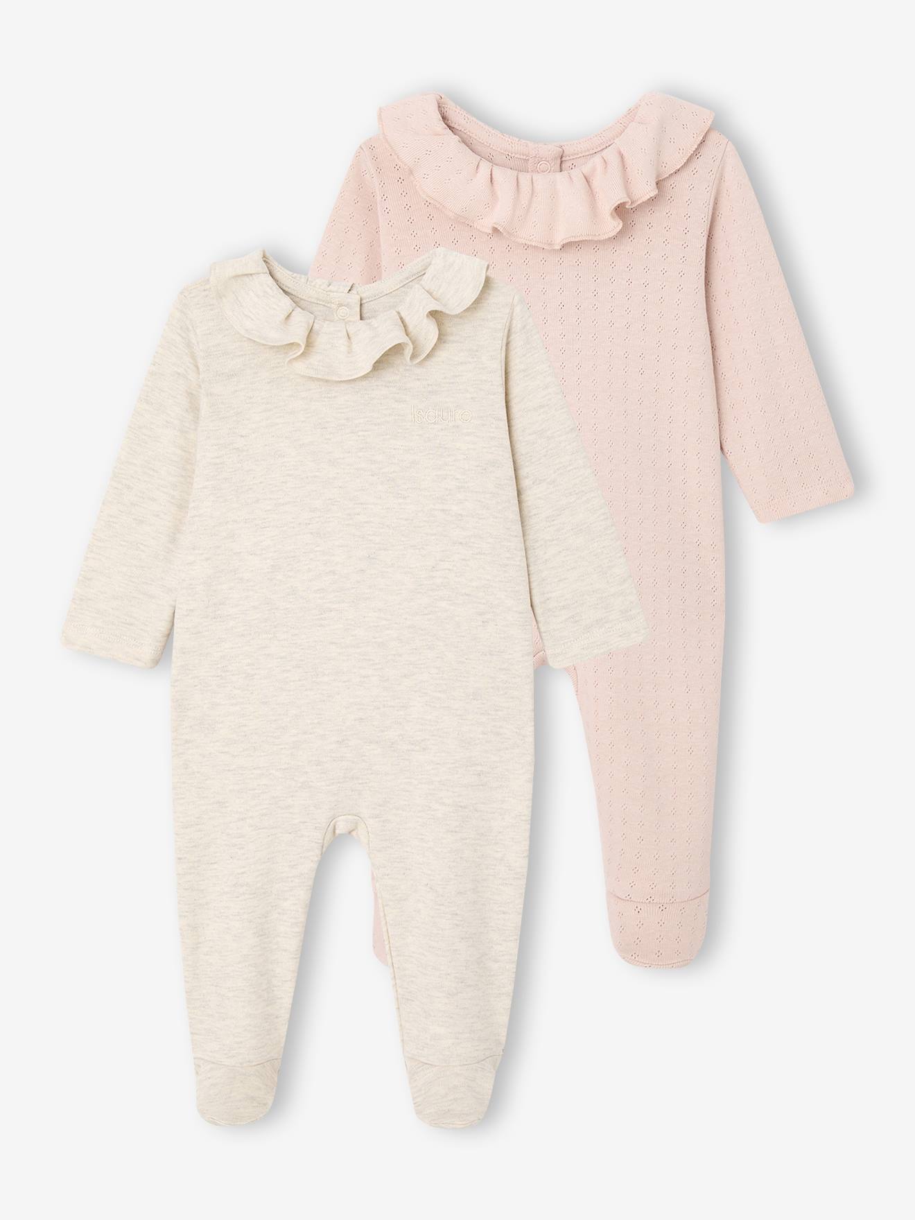 Sleepsuits with Frilled Collar
