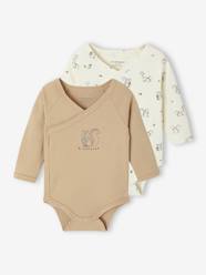 Pack of 2 Long-Sleeved Bodysuits, Newborn Special