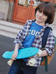 -Chequered Flannel Shirt for Boys