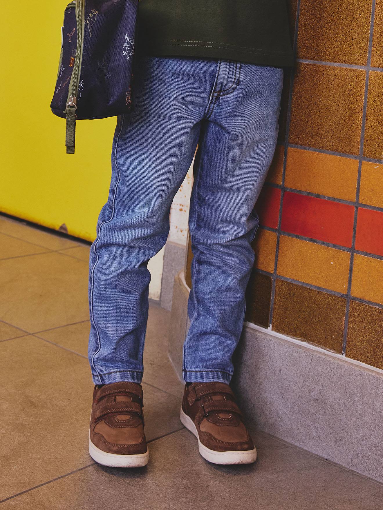 Elasticated Wide Leg Jeans