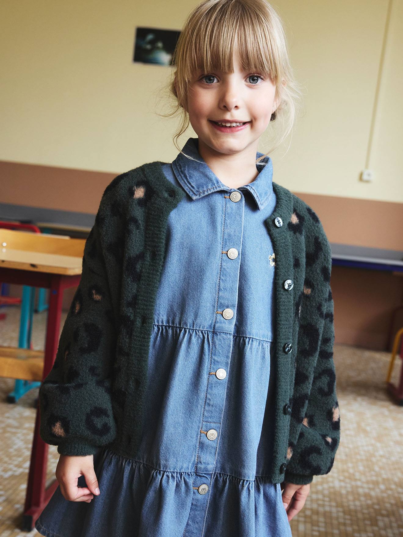 Knitted Cardigan with Animal Pattern