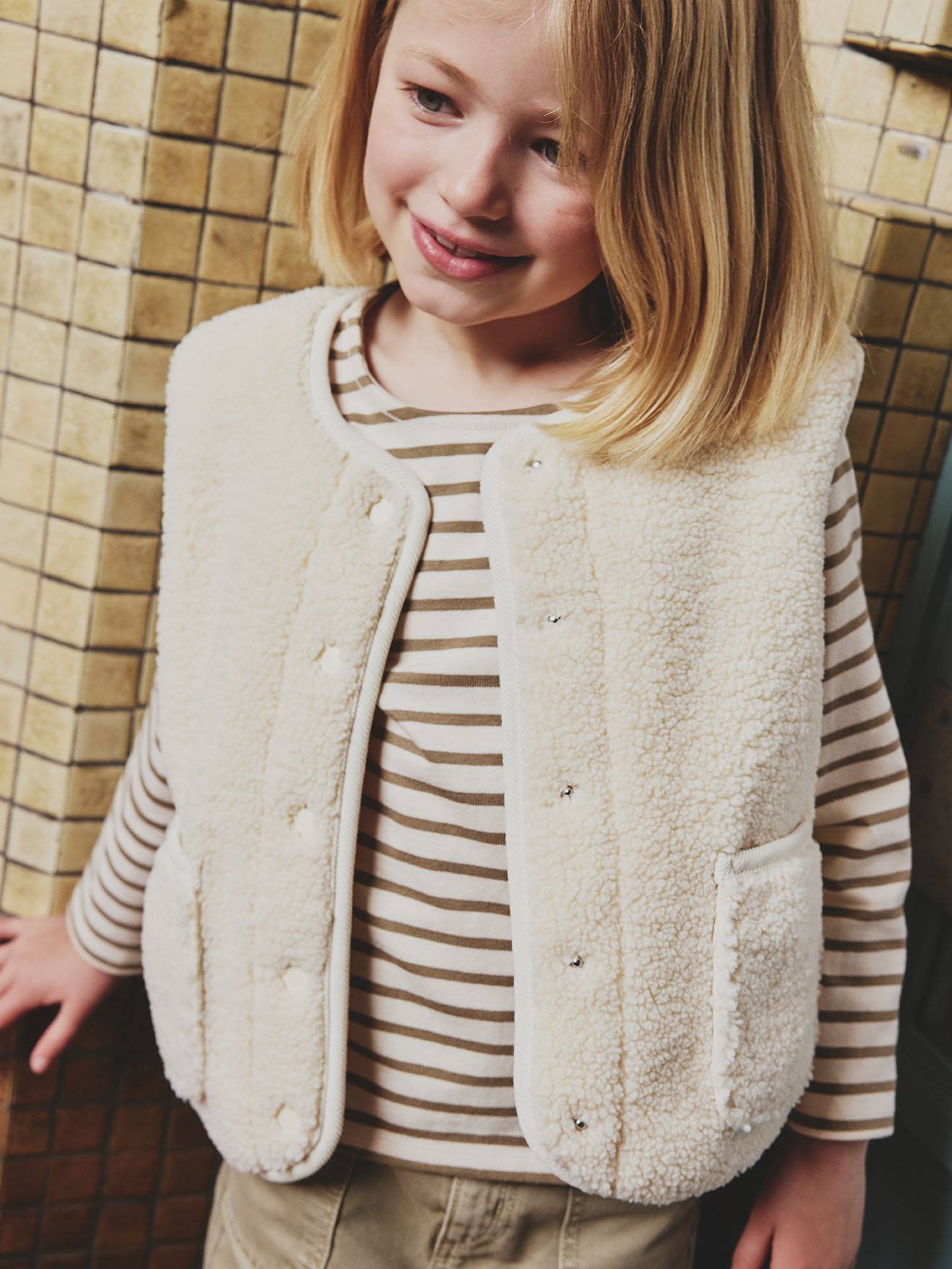 Sleeveless Sherpa Jacket