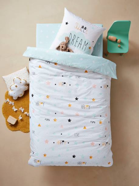 Duvet Cover Pillowcase Set For Children Happy Love Theme