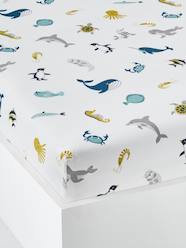 Bedding & Decor-Child's Bedding-Fitted Sheet for Children, Marine Animal Alphabet Theme