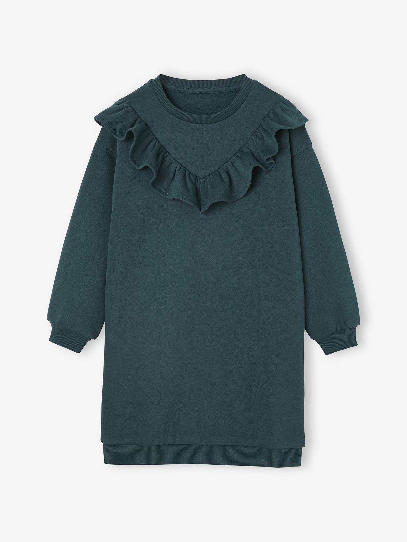 Fleece Dress with Frill