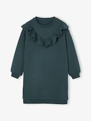 Girls-Fleece Dress with Frill for Girls