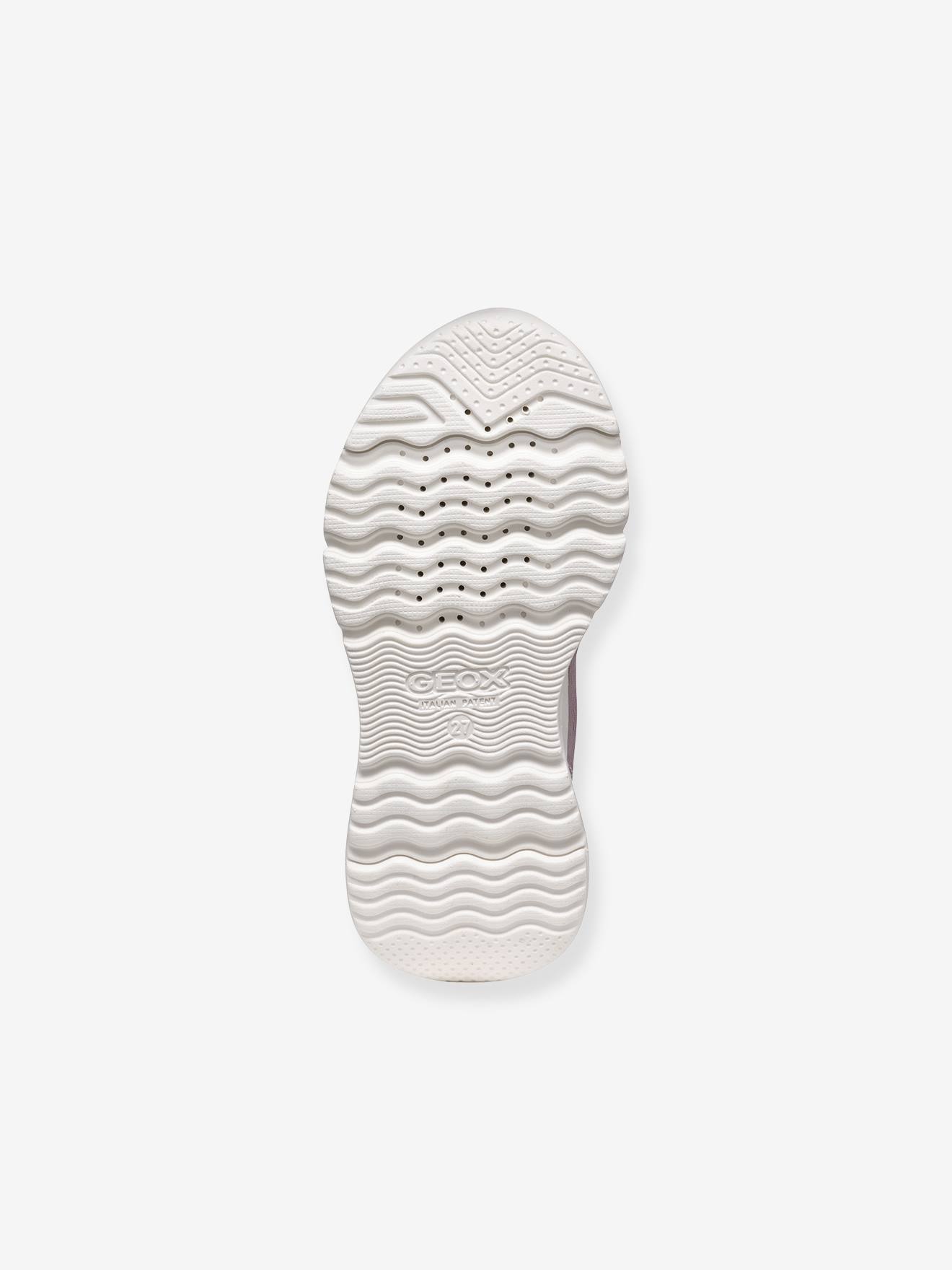 Geox J Loftus Girl A Sneaker, Lt Ivory/Silver, 2 UK