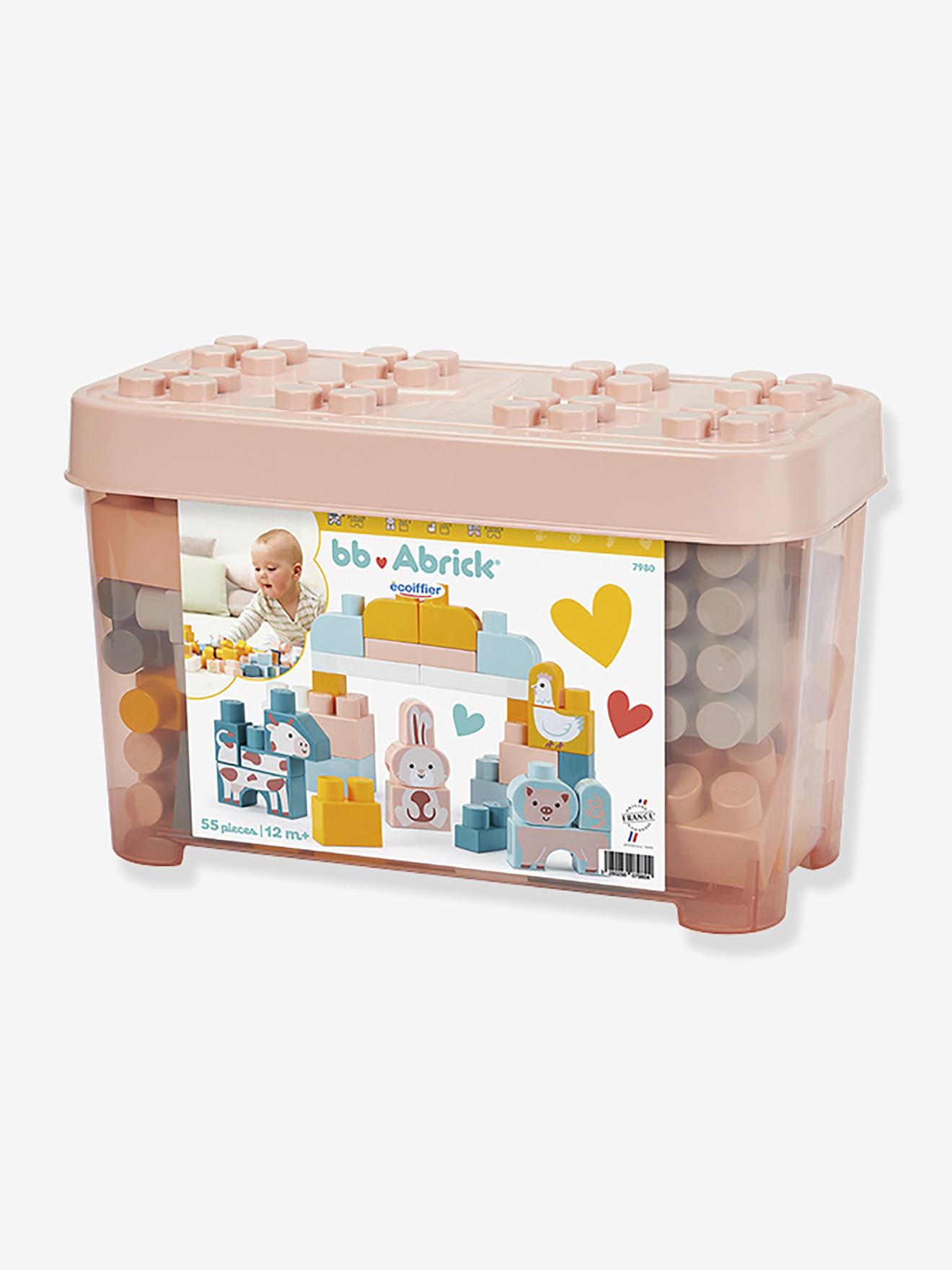Abrick Farm Brick Barrel 55 Pieces ECOIFFIER multicoloured