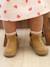 Leather Boots with Elastic, for Baby Girls black+bordeaux red+Camel+navy blue+printed beige 