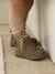 Leather Boots with Elastic, for Baby Girls black+bordeaux red+Camel+navy blue+printed beige 