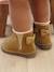 Leather Boots with Elastic, for Baby Girls black+bordeaux red+Camel+navy blue+printed beige 