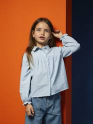 Girls- Poplin Shirt with A-Line Cut for Girls