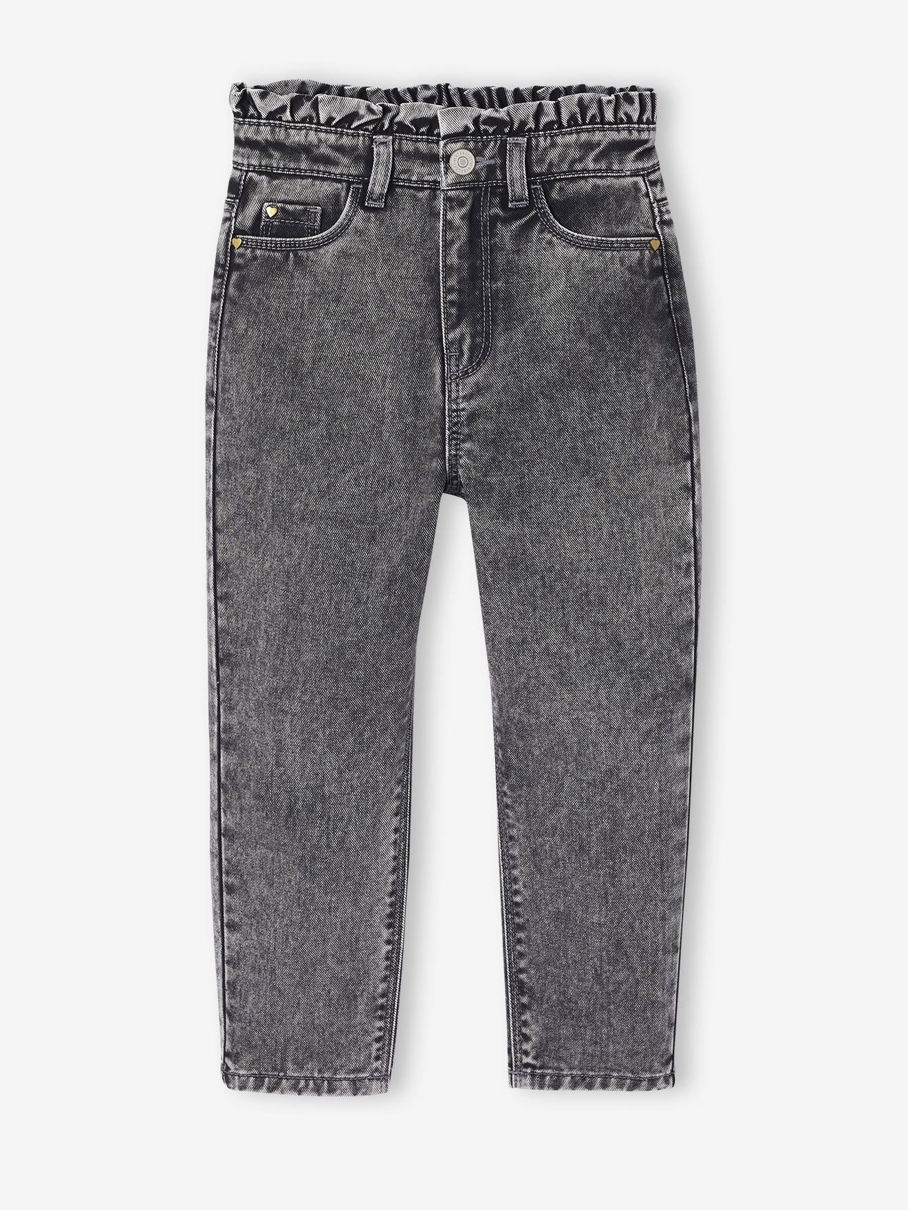 Mom Fit Jeans with Heart-Shaped Pockets on the Back