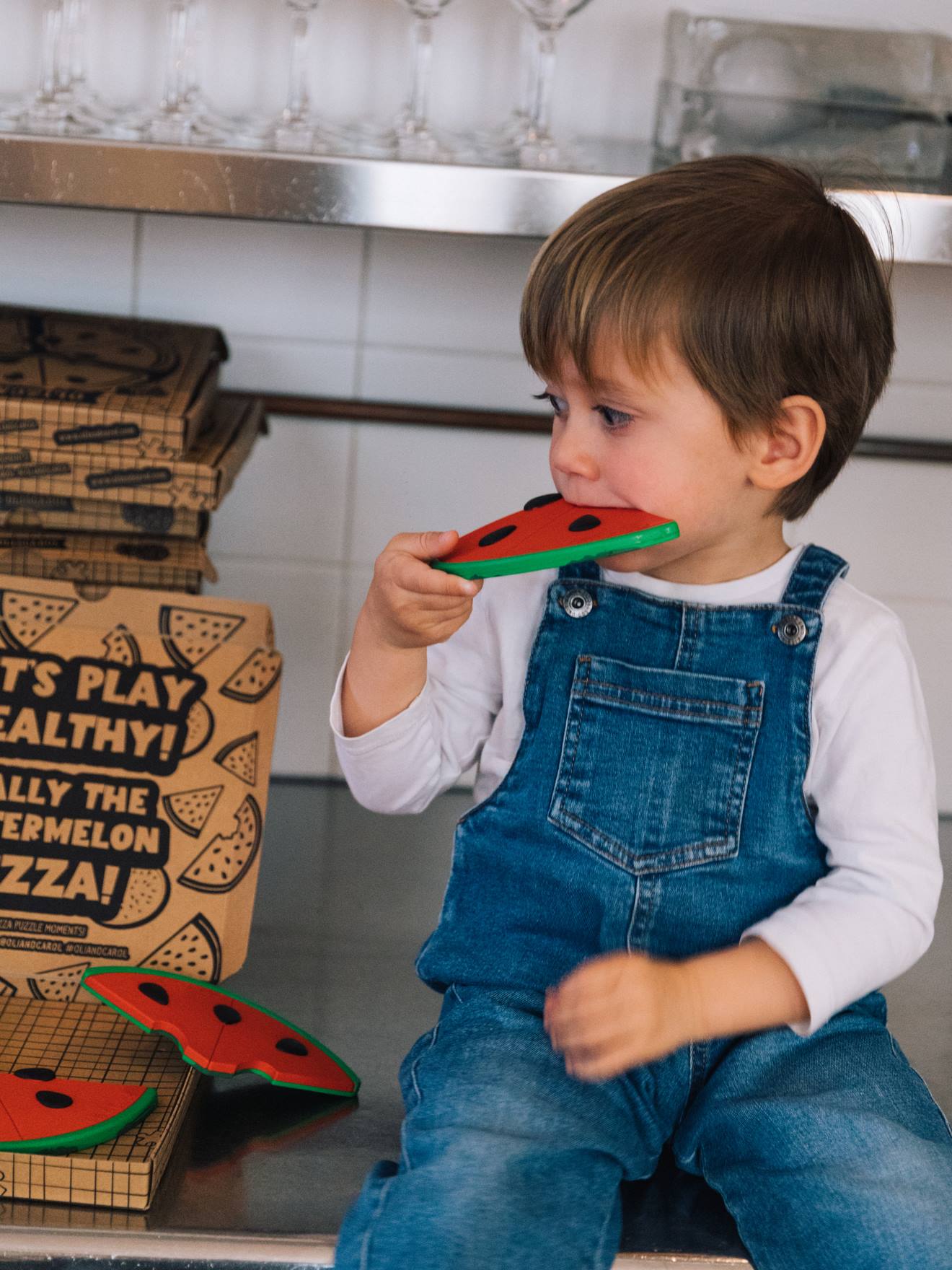 Watermelon pizza puzzle OLI & CAROL multicoloured