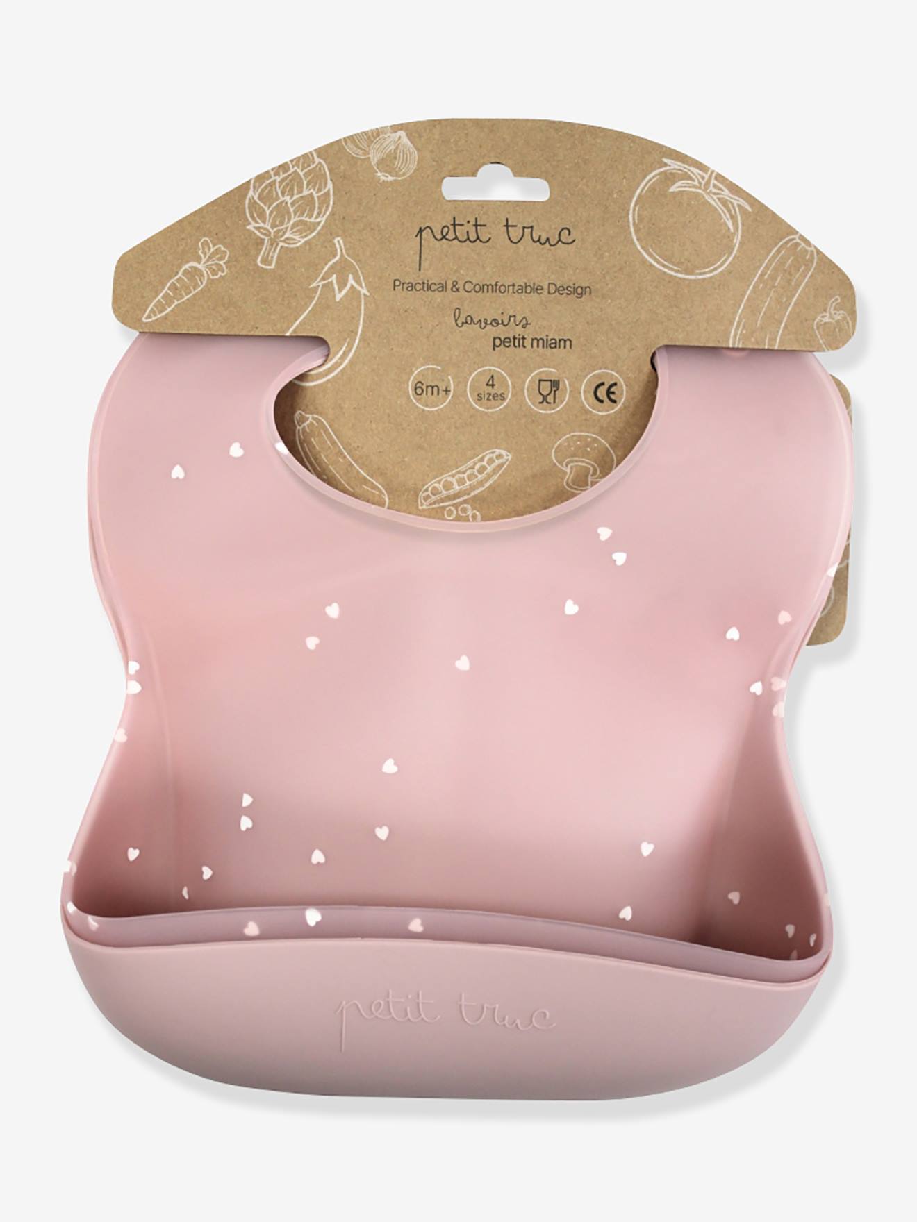 Petit miam PETIT TRUC bibs rose