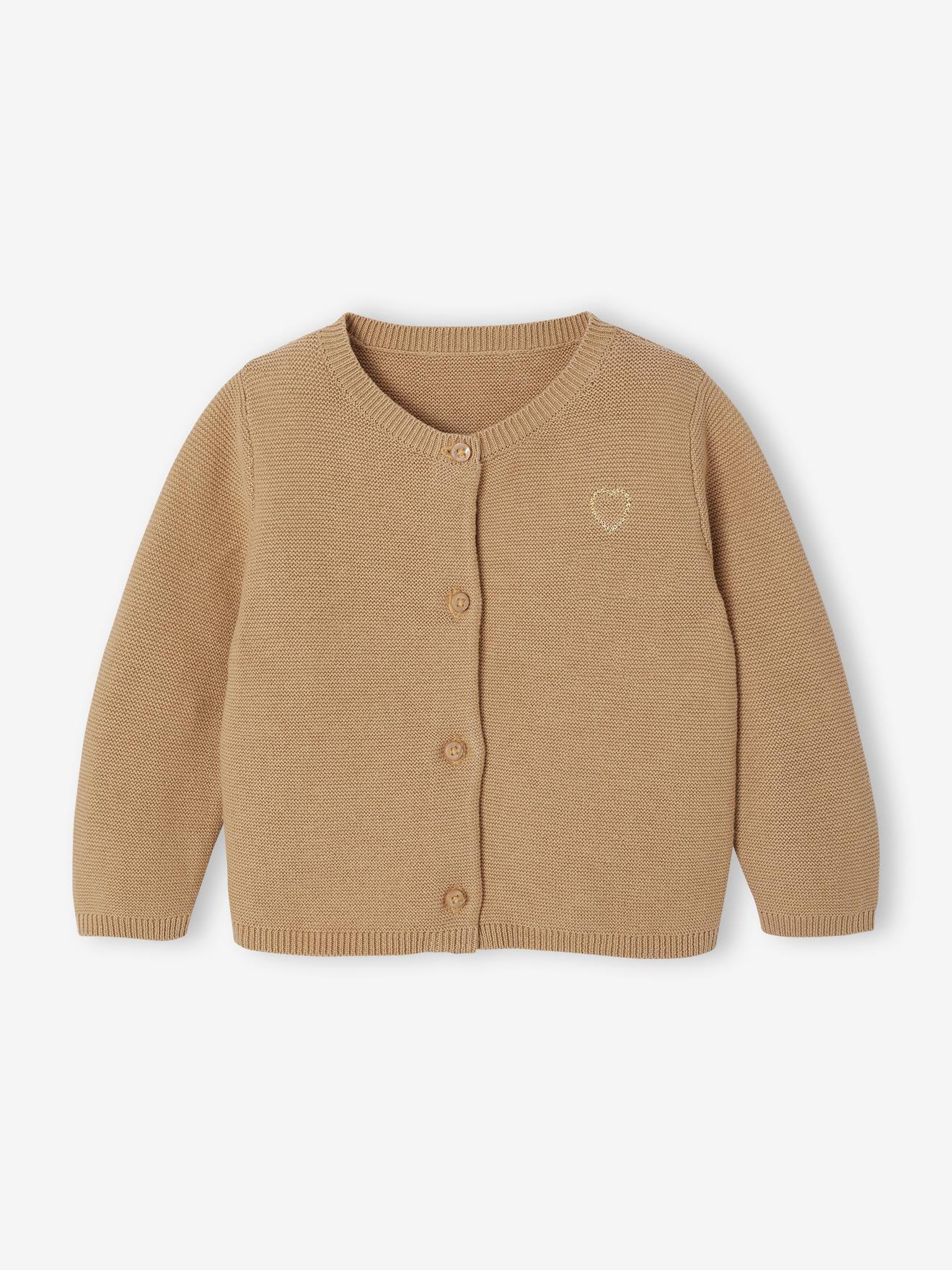 Cardigan with Golden Embroidered Heart