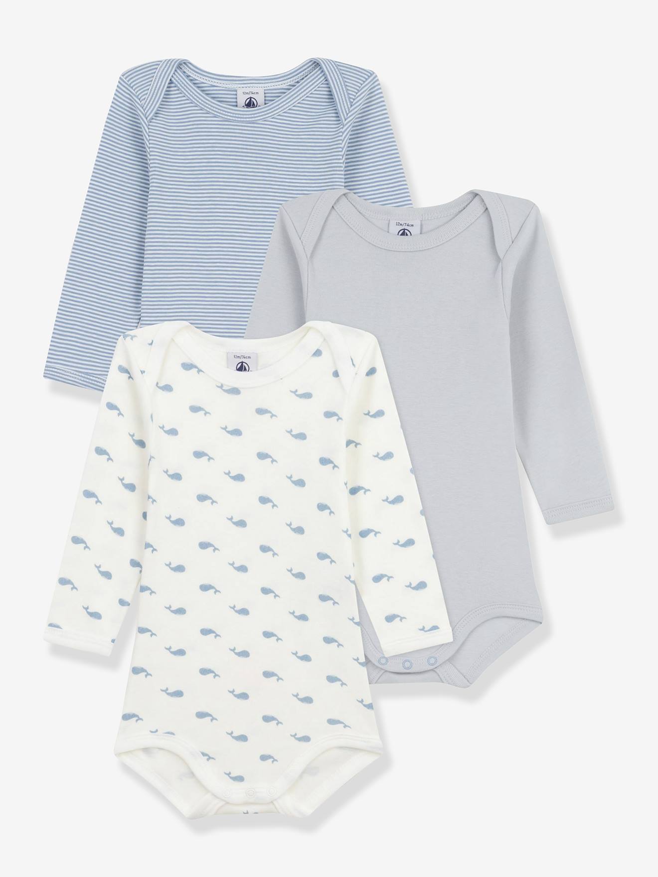 Long-Sleeved Whale Bodysuits for Babies