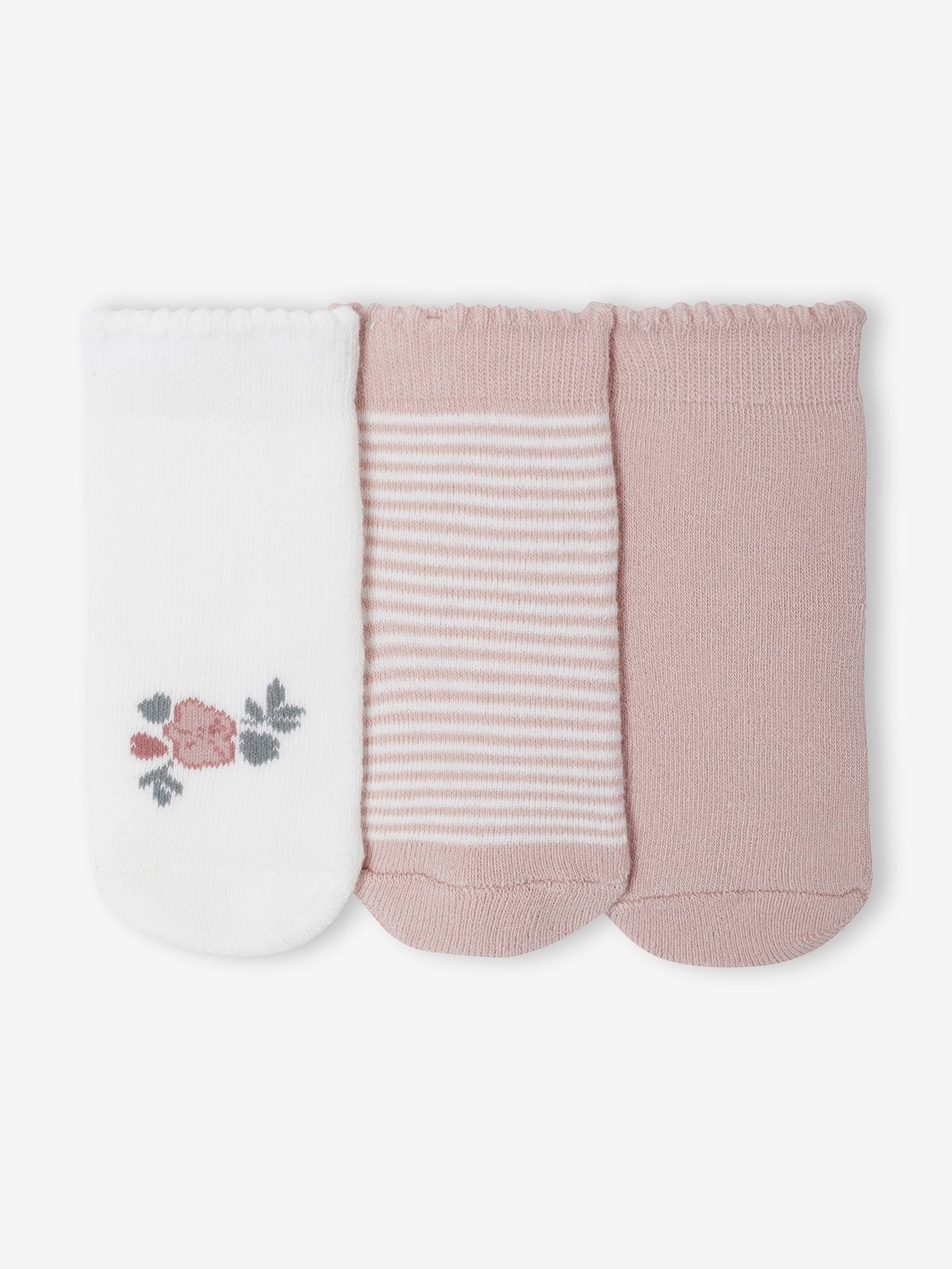 pairs of baby girls' socks pale