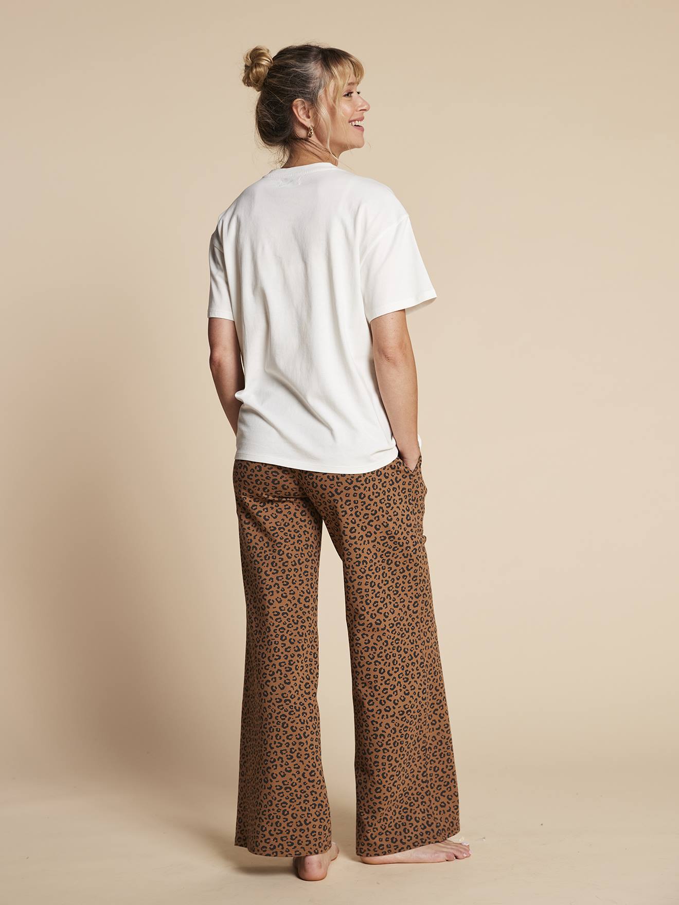Pyjama set of 2 leopard print pieces