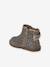 Leather Boots with Elastic, for Baby Girls black+bordeaux red+Camel+navy blue+printed beige 