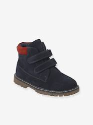 Shoes-Boys Footwear-Hook-&-Loop Leather Boots for Boys
