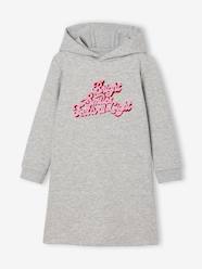 Girls-Fleece Dress with Hood & Fancy Details for Girls
