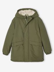 Boys-Hooded Sherpa-Lined Parka for Boys