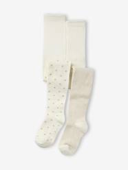 Pack of 2 Pairs of Iridescent Tights for Girls