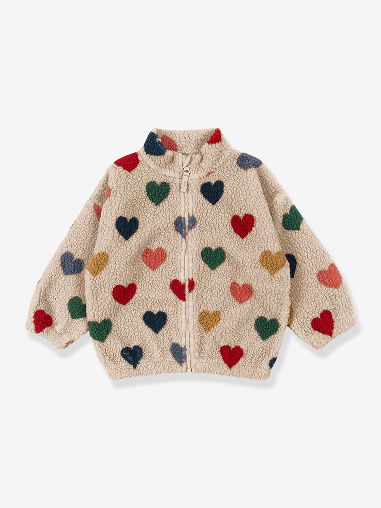 KONGES SLOJD kids' zipped fleece teddy jacket Jody multicoloured