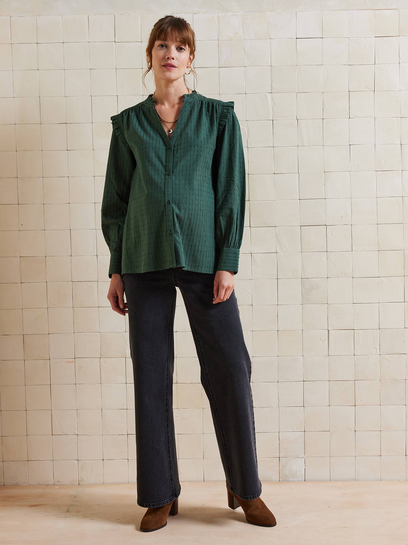 Openwork Cotton Blouse