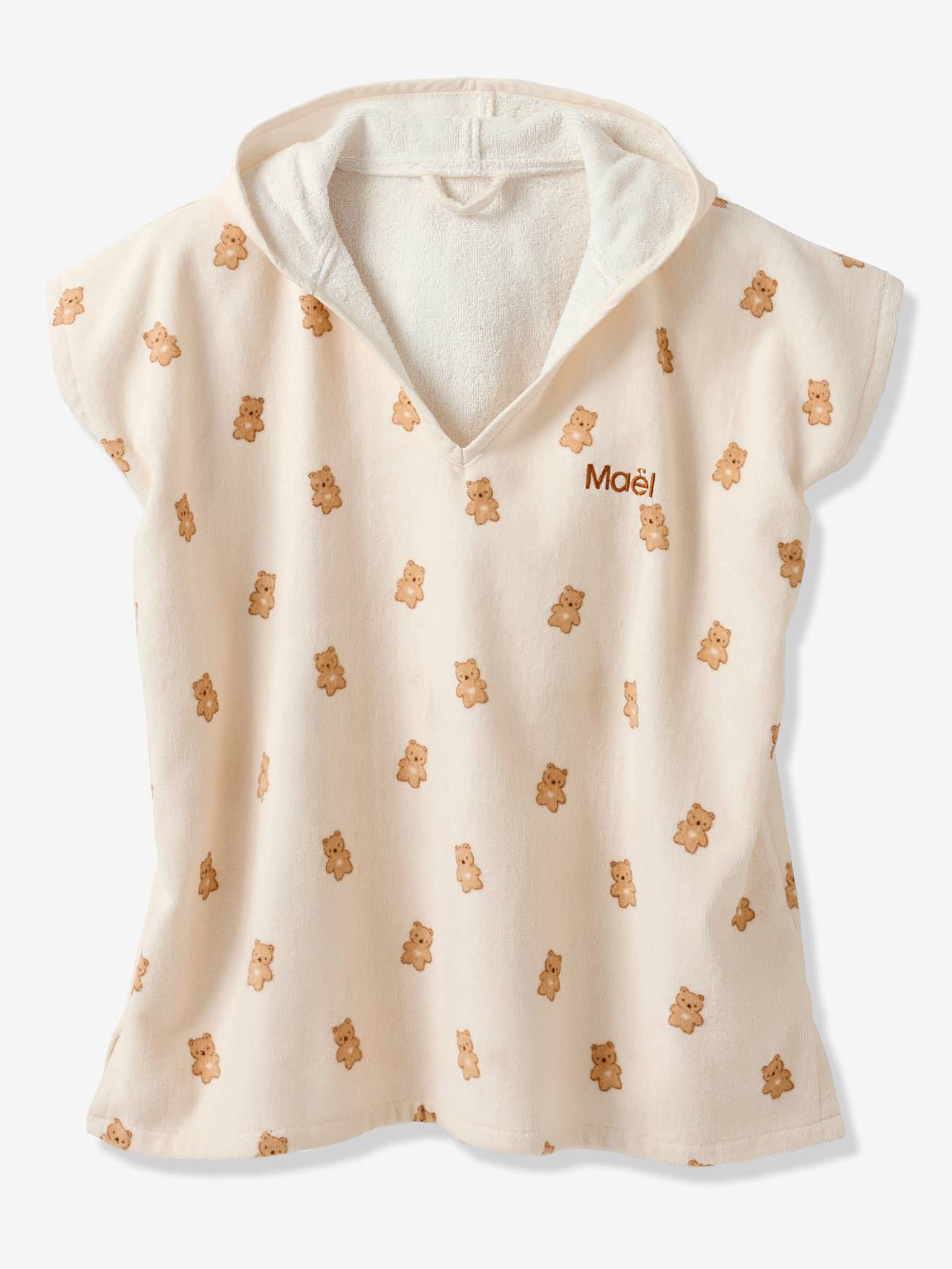 Customisable PETIT OURS baby bath poncho