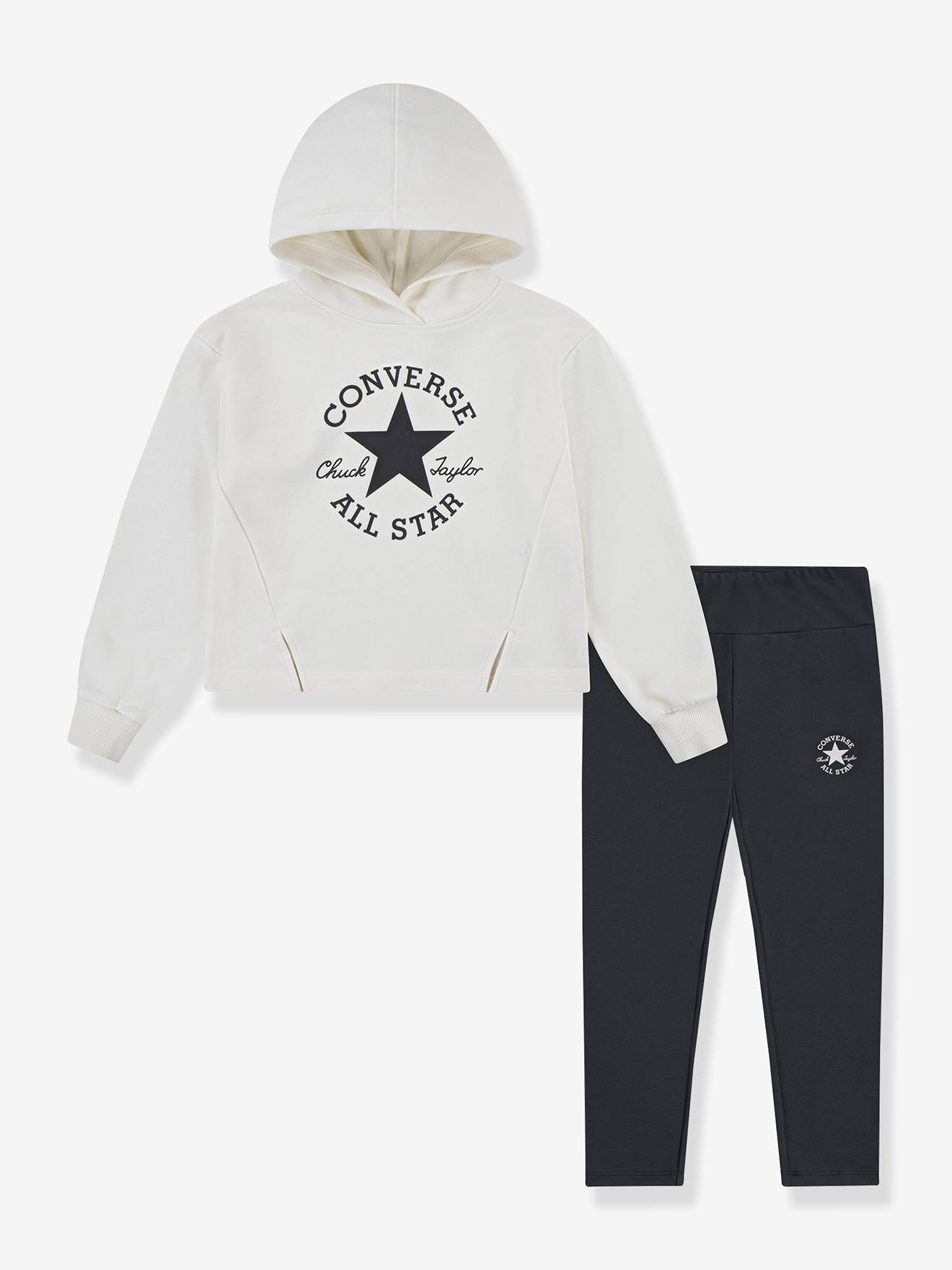Hooded Sweatshirt & Leggings Set with Dissected Chuck Patch CONVERSE ecru