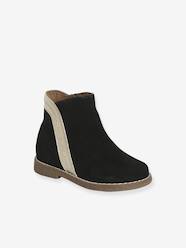 -Zipped Leather Boots for Babies