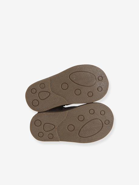 Leather Boots with Elastic, for Baby Girls black+bordeaux red+Camel+navy blue+printed beige 