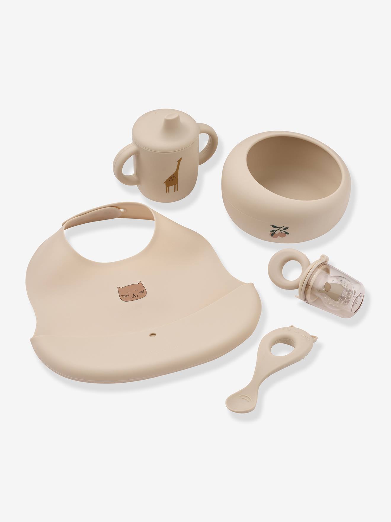 Mileah LIEWOOD silicone mealtime set pale