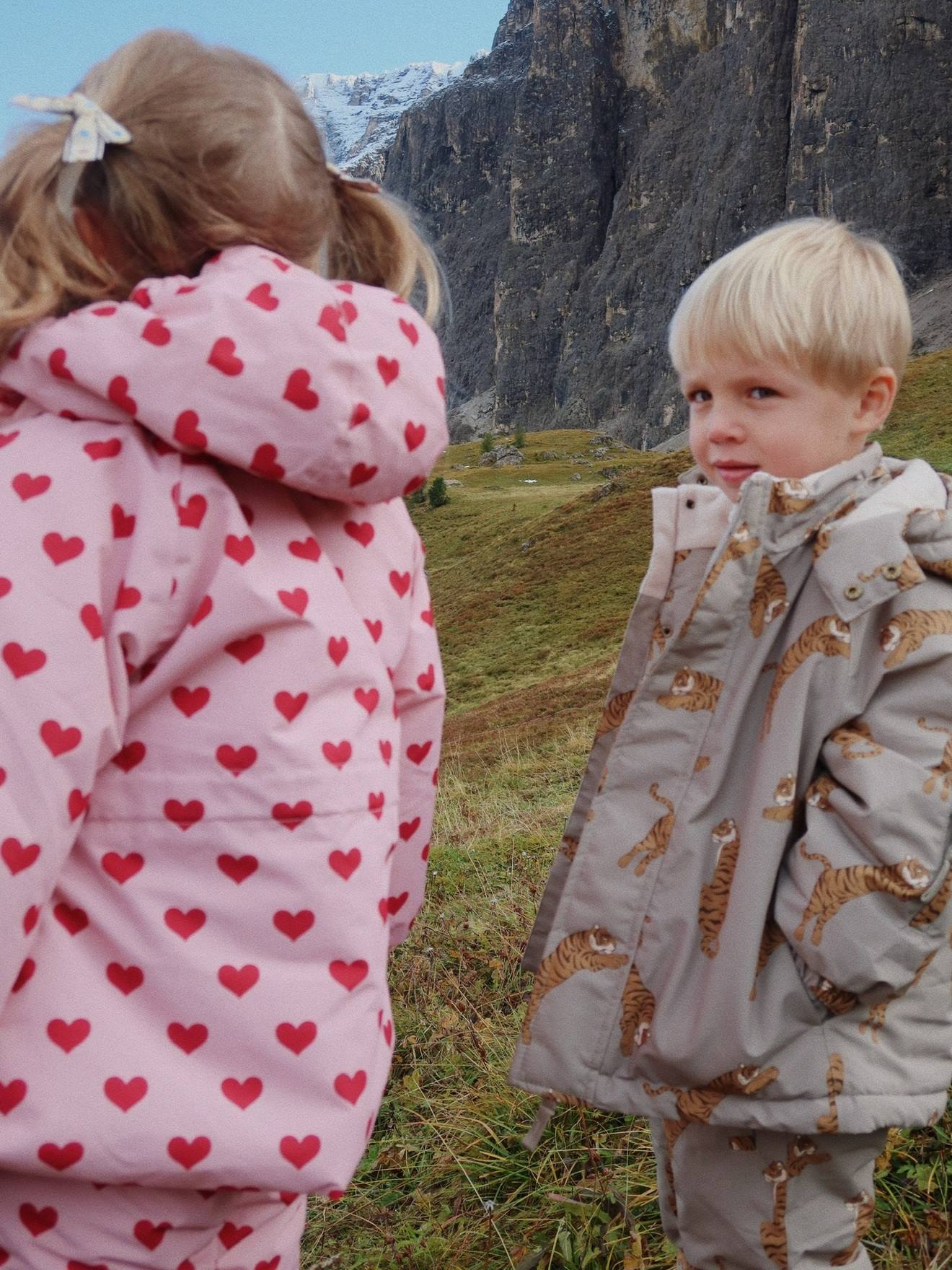 Heart print waterproof windcheater jacket Mismou KONGES SLOJD