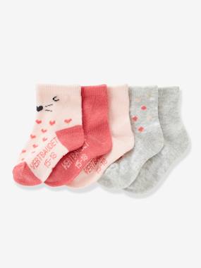 Pack of 5 Pairs of Baby Socks light